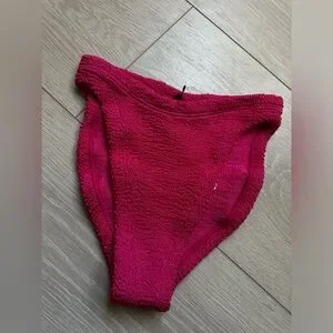 Hunza G Raspberry Metallic Hunza G | Swim | Hunza G Jean Bandeau Bikini Set Metallic Raspberry One ...